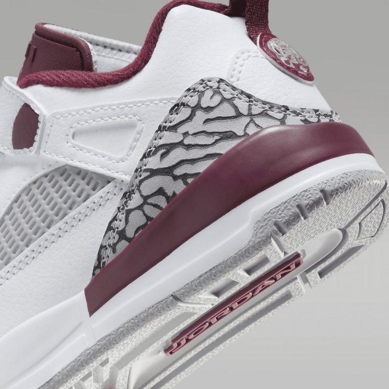 Nike Jordan Spizike Low Lasten Kengät Valkoinen Harmaat Tummanharmaat Punainen | 265VIQHPK