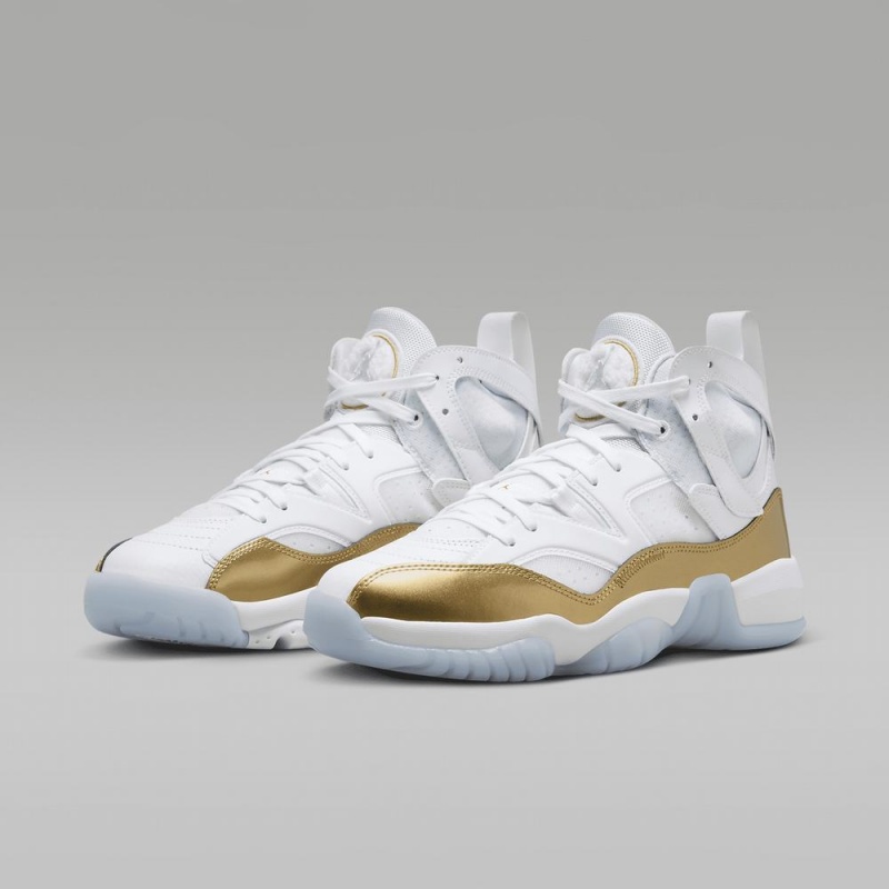 Nike Jumpman Two Trey Naisten Kengät Valkoinen Metal Kultaiset | 827VQRXPN